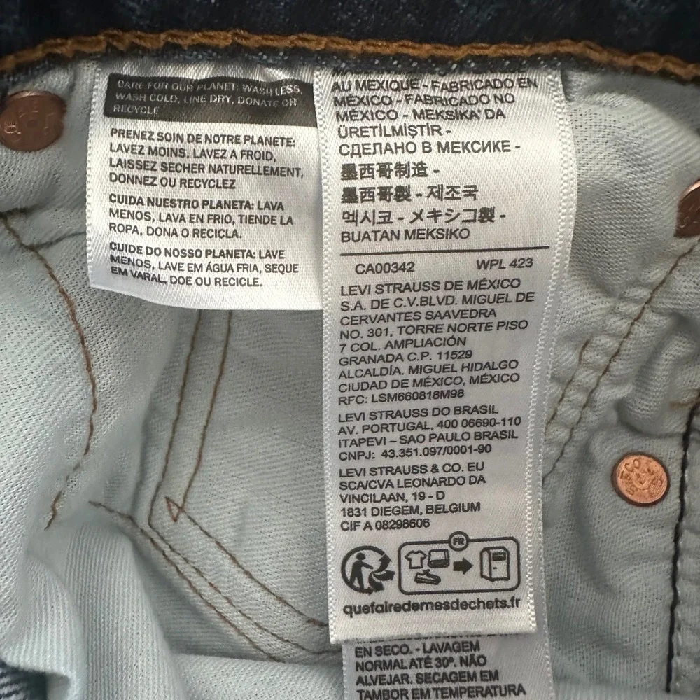 Levi's 501‎ Original Fit Jeans Mens 32x32 Blue Dark Wash Straight Leg Button Fly